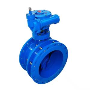 Wholesale OEM Manual Double Eccentric Flanged Butterfly Valve EPDM Seat PN16 Turbine Cast Steel from china suppliers