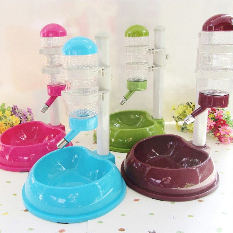 Detachable Automatic Pet Food Dispenser Customized Logo Plastic Material