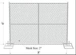 Galvanized Chain Link Temporary Fence Panels For Overseas Market