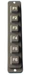 96mm X 18mm Dia PS2 Numeric Keypad With Carbon - On - Gold Key Switch
