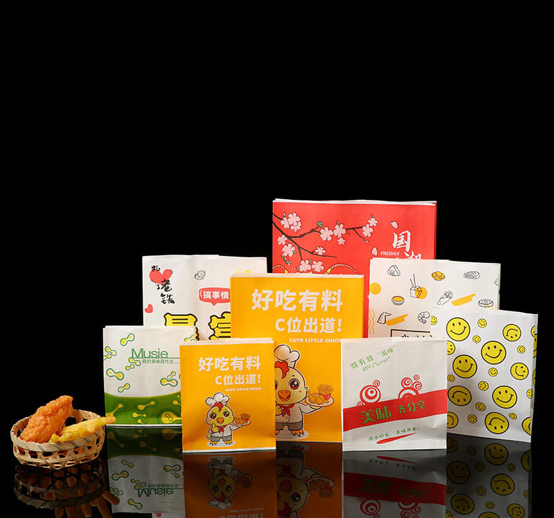 Oil Proof Food Grade Bbq Kraft Paper Bag With Your Own Logo Print For OLIVE OIL Style