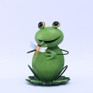 Wholesale Iron Metal Frog Animal Garden Ornaments Exquisite And Lifelike from china suppliers