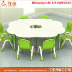 MDF Material Flower Shape Kindergarten Preschool Furniture Children Tables for