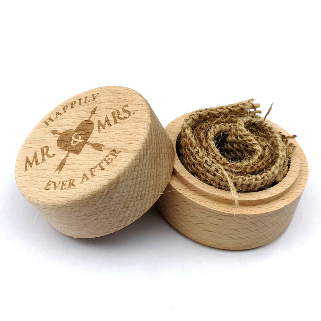 Cylindrical Rainproof Wooden Box Packaging Ultraportable Recycled
