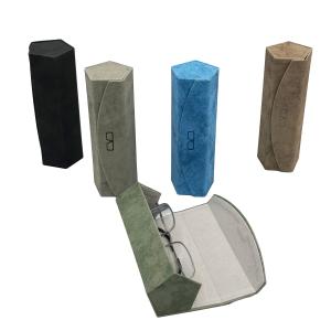 Wholesale Dustproof Pentagon Optical Glasses Case Blue Fabric Luxury Type from china suppliers