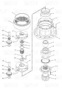 Wholesale Smooth Quiet Steel Excavator Swing Travel Drive Gear Box With Planetary Reducer from china suppliers