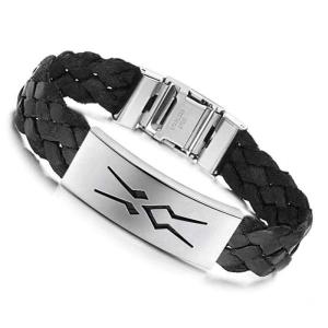 Wholesale Tagor Stainless Steel Jewelry Super Fashion Silicone Leather Bracelet Bangle TYSR011 from china suppliers