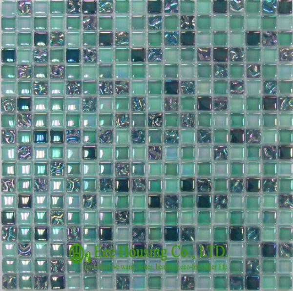 Mixed Color Glass Crystal Mosaic Tile for Residential,Wall &Floor Used Glass