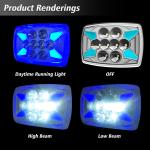 DC12V Blue DRL LED Headlight for CD70 CG125 70cc YAYE Motorcycle 3030SMD White