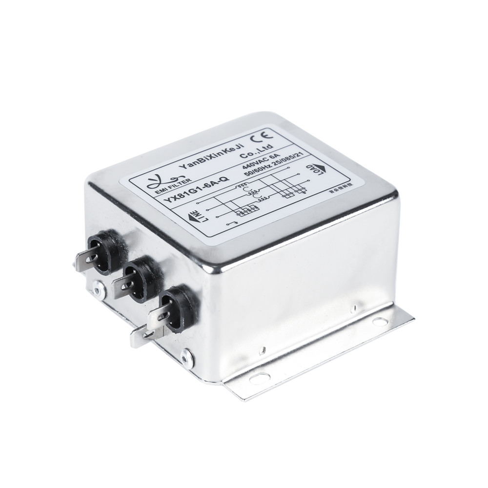 YX81G1-6A-Q Three Phase EMI Filter 6A Fast-on Terminal Output Filter For Motor Driver