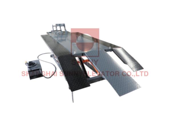 900kg Lifting Capacity Scissor Motorcycle Lift With Single Cylinder Hydraulic