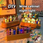 Diy Mini Wine Bottle Night Light Ice Illuminated Decoration Light Miniature Wine