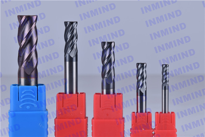 HRC65 4mm / 6mm / 8mm Corner Radius end mill SiN Coating KFC K55 carbie rods carbide end mill