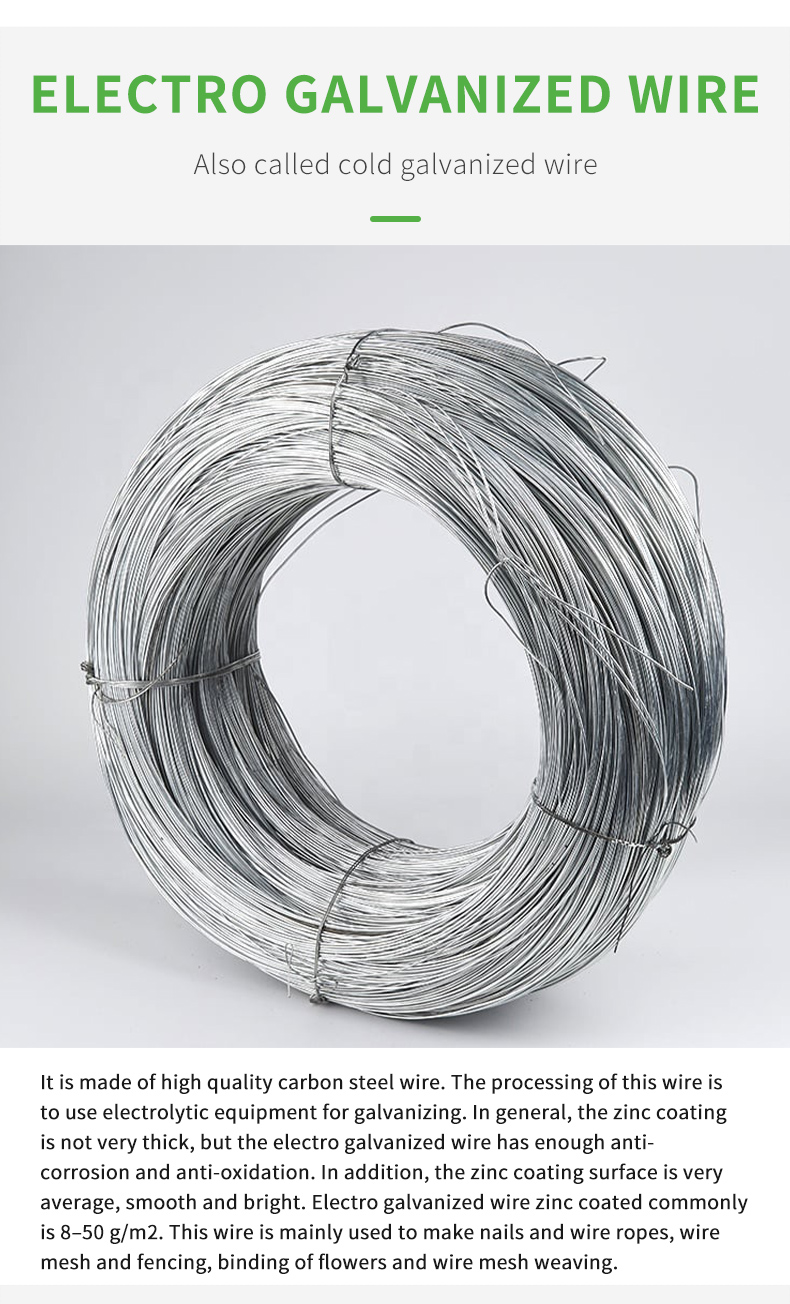 Cheap price electro Galvanized steel wire