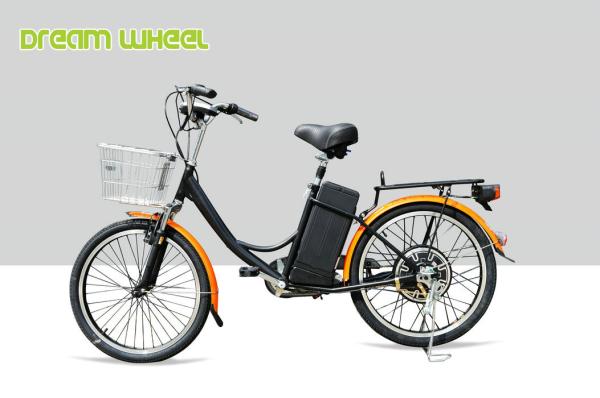 CE 24 Inch Pedal Assist Electric Bike , Womens Pedal Assist Bike 36V Brushless