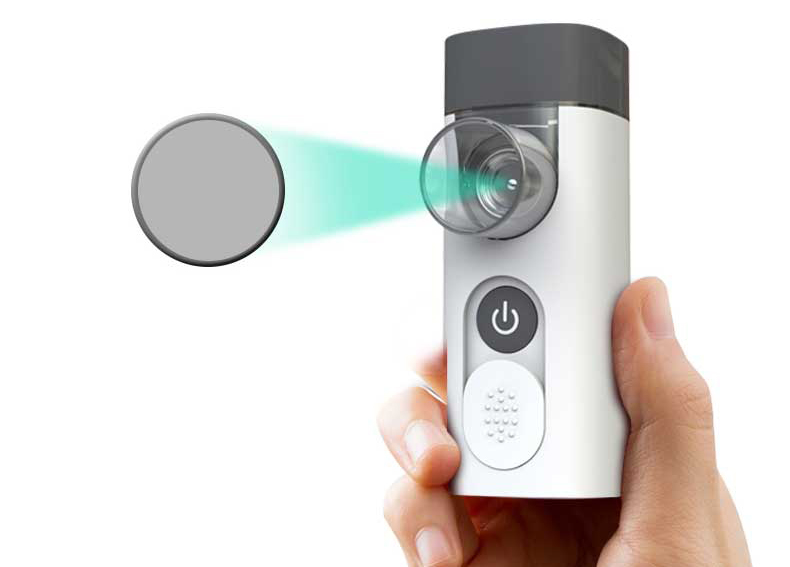 NebWell Q1 handheld rechargeable mesh nebulizer with mini inhaler machine