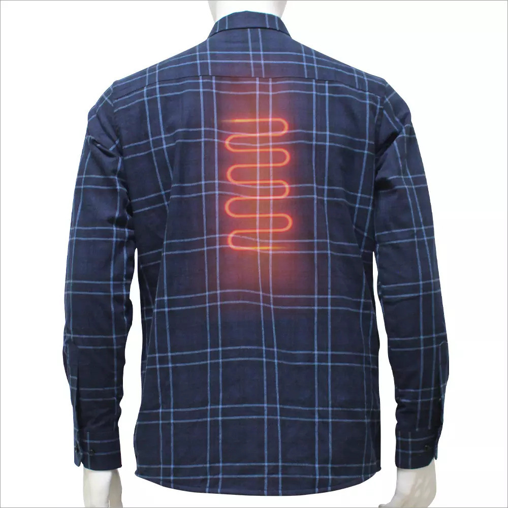 Sheerfond Heated Long Sleeve Shirt , Flannel Heated Thermal Underwear Odm