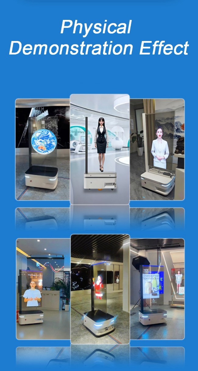 4K Ultra HD Transparent OLED Robot Navigator with Digital Display 1920*1080 High Transparency Screen Interactive
