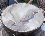 Outdoor glass table