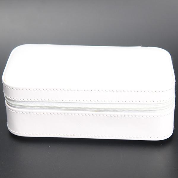 Durable Watch Case Holder Box , White PU Leather Velvet Women'S Watch Storage