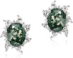 Natural Moss Agate 925 Sterling Silver Pendant Necklace For Birthday Green Gems