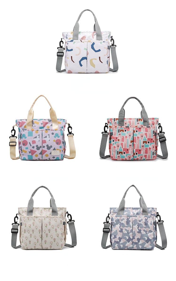 ODM OEM Oxford Multi Functional Nappy Shoulder Hand Bag 27*15*25cm