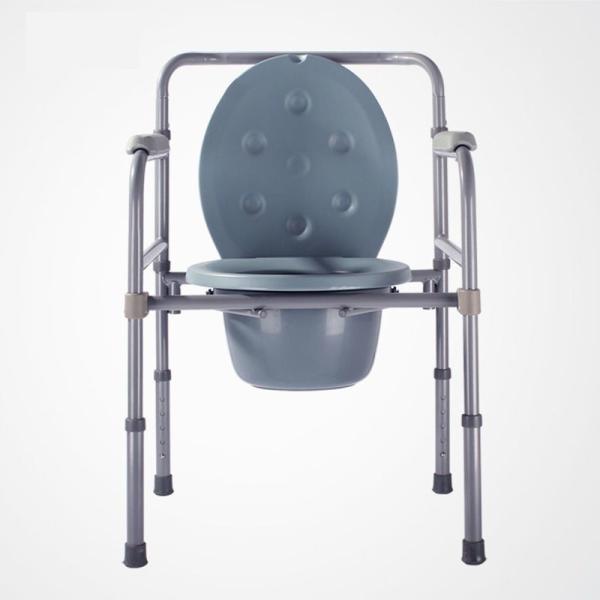 Convenient Toilet Chair For Disabled Powder Coated Folding Commode Chair YFH