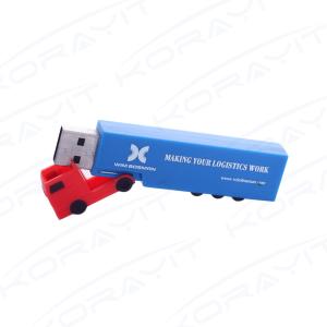 China Transport Truck Plastic USB Flash Drive, Custom Logo Plastic Truck USB Thumb Drive on sale