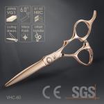 Cobalt Steel Colourful Scissors , Rose Gold Hair Cutting Shears High Stability