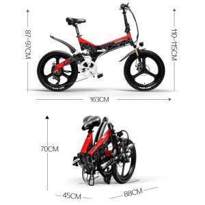 Wholesale Rear Suspension 20 Inch Folding Electric Bike G650 LANKELEISI L G 13AH Battery from china suppliers