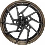 18 19 20 inch two piece aluminum car wheel brown colour brush PCD 5x114.3 forged
