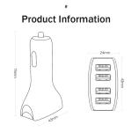 QC 3.0 Fast Car Phone Charger , 30W Multi USB Port Car Charger
