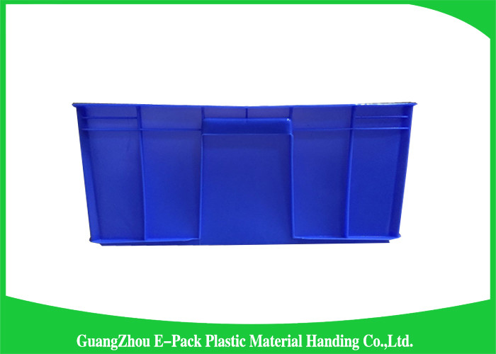 Big Capacity Plastic Stackable Containers Warehousing Transportation Blue