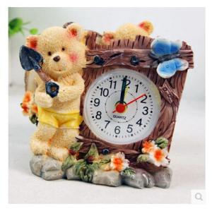 Wholesale New creative gift product bear resin alarm clock toy from china suppliers