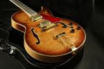 High Quality tabacco thick hollow body abalone inlay single cutaway electric