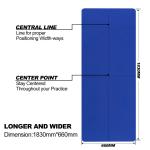 Blue Color Durable 6mm Yoga Mat / Unique Design Toxic Free Yoga Mat