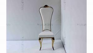 Wholesale White PU wholesale bride and groom wedding stainless steel gold high chair from china suppliers
