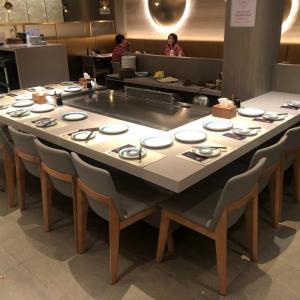 Wholesale Sushi Bar Restaurant Gas Teppanyaki Grill Table 201 Alloy Steel Materials from china suppliers