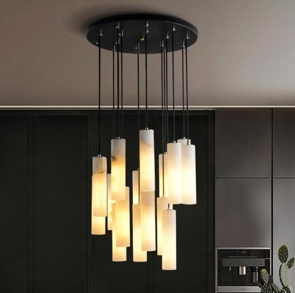 Luxury lighting fixturesArt creative designer alabaster chandelier hotel lobby