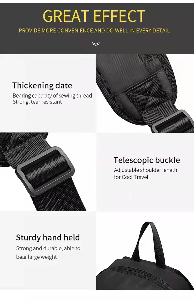 Fashion OEM Nylon Men Shoulder Chest Sling Bags 18*12*28cm