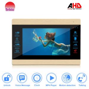 Wholesale Morningtech Gold color 7inch touch button AHD video door phone intercom system for home from china suppliers