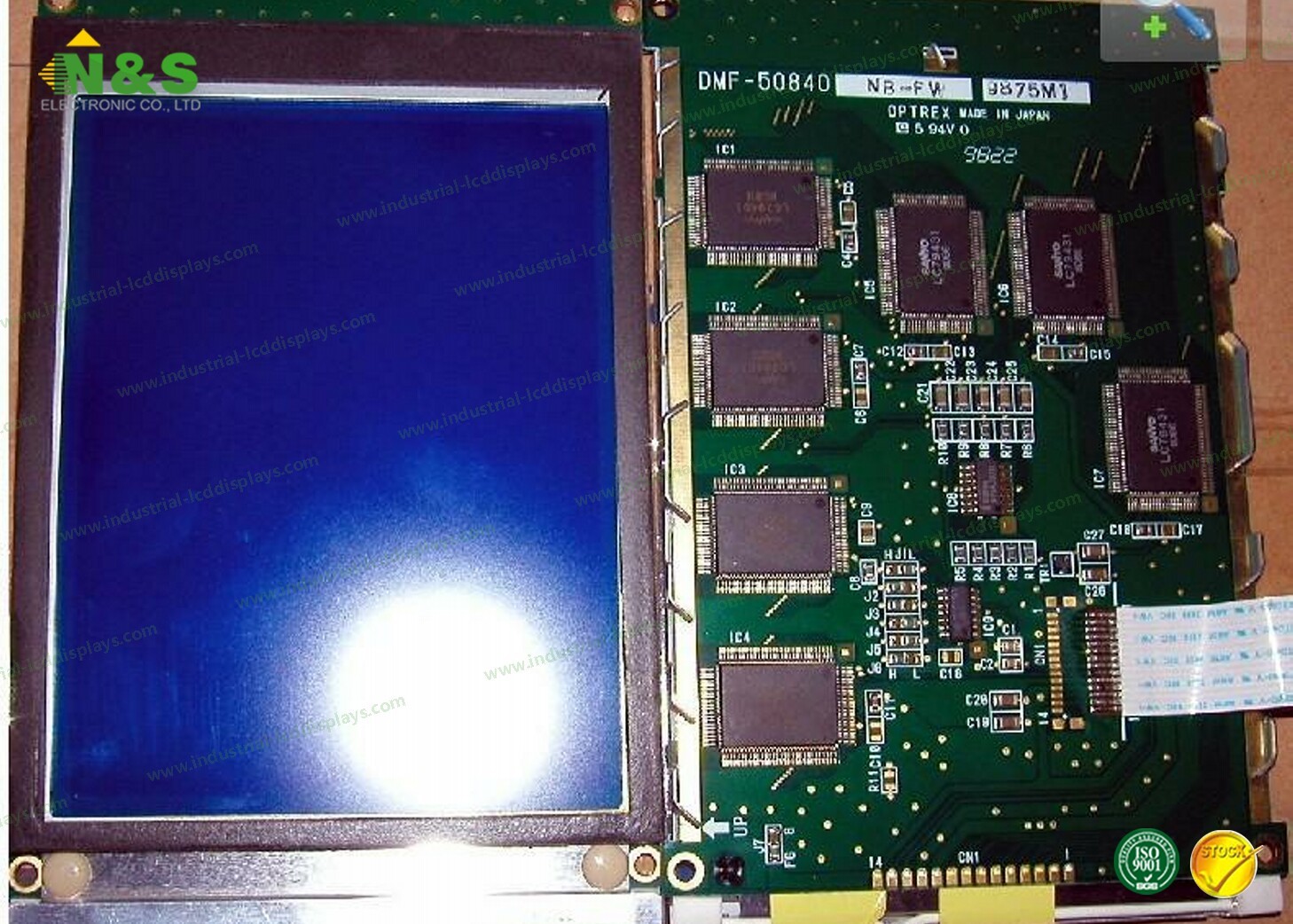 Blue Flat Rectangle Optrex LCD Display 50 Cd/M² Landscape Type DMF5003NB-FW-AQ