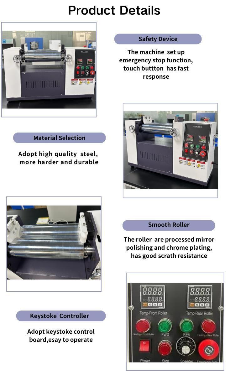 Laboratory Two Roll Open Mill Rubber Mixing Device