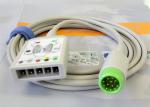 Compatible 12 Pin ECG Truck Cable , Patient Monitor Accessories Lightweight