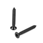 Metric Wooden Construction 410 Stainless Steel Flat Head Black Wood Screws for