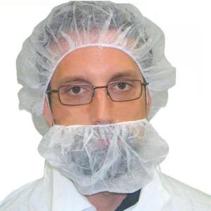 Wholesale Food Industry Beard Covers Disposable , Large Beard Nets With Elastic Earloop from china suppliers