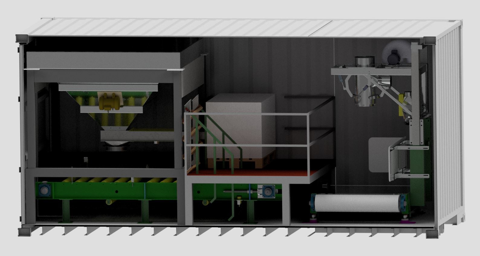 Palletising Wood Pellet Bagging Machine Scale Container Packing System