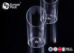 Plastic Polystyrene Round Disposable Dessert Shot Glasses 70ml For Cake