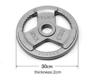 Wholesale dia50mm hammertone gray weight plates plate with Three grip handles from china suppliers