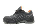 Breathable Leather Safety Shoes Porous Mesh Lining Anti Shock Foam Collar